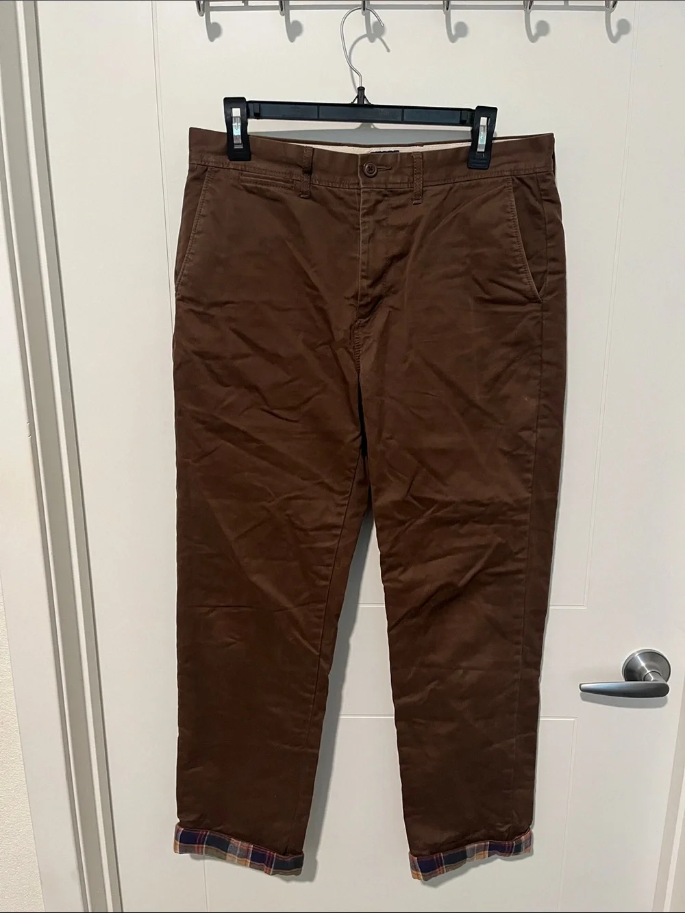 J.Crew Brown Flannel Lined Cabin Pockets Pants Gorpcore Outdoor Events Camping